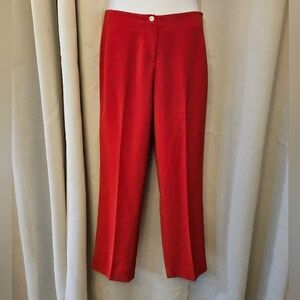 Sz 12 Red Straight-Leg Women's Pants